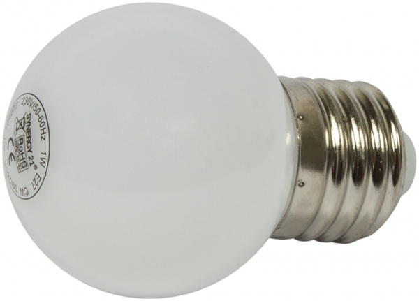 Synergy 21 LED Retrofit E27 Tropfenlampe G45 cw 1 Watt für Lichterkette