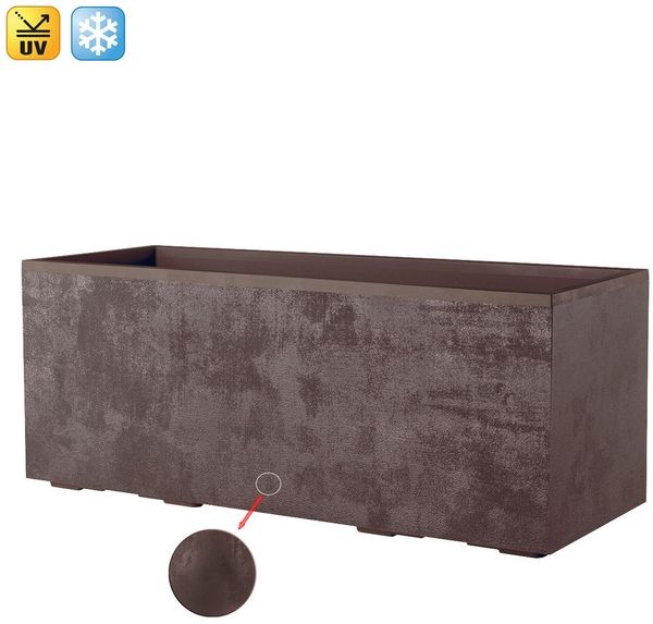XXL Pflanzkasten Millennium 100 L in Rostbraun mit Tolle Naturstein Optik