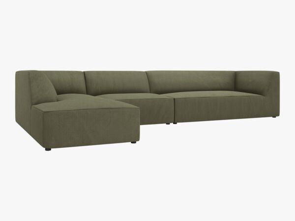 Micadoni Ecksofa Ruby 5-Sitzer Links Kord Scala Grün Bild 3