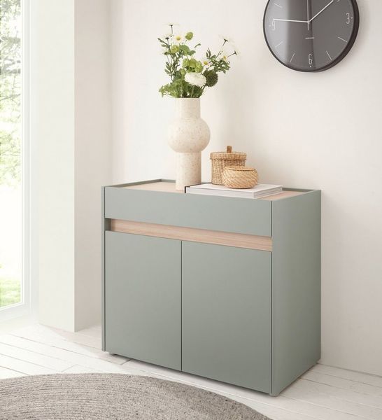 Home affaire Kommode GiRON/CiTY, Schrank in vier Farben, modernes Sideboard, Kommode, in zwei Farben erhältlich, 2 Türen, 1 Schubkasten, 80 cm breit