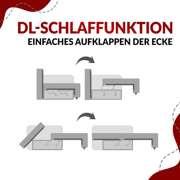 MKS Meble 'Nelson' Ecksofa mit Schlaffunktion und Bettkasten, L-form, Dunkelgrün, Velours Bild 8