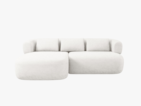 Micadoni 5-Sitzer Ecksofa Jenny Kleine Version Links Chenille Perfect Harmony Helles Beige