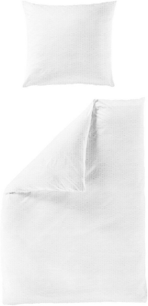 BIERBAUM Bettwäsche Chic Uni, Seersucker, 2 teilig, Schickes Unidesign: Modern und elegant für jedes Schlafzimmer