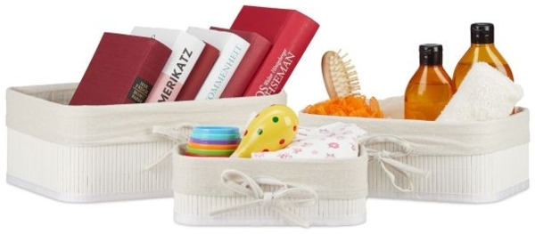 Aufbewahrungskorb 3er Set aus Bambus