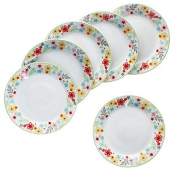 MamboCat Frühstücksteller 6er Set Variant Blümchen Kuchenteller bunte Frühstücks-Teller Bild 6