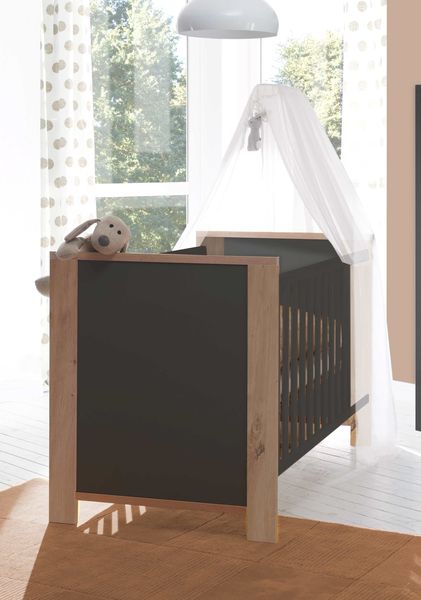 Mäusbacher Kinderbett JERE BHT 77x89x144 cm grau Babybett Sprossenbett Kombi-Kinderbett Kombikinderbett Kinder-Kombibett