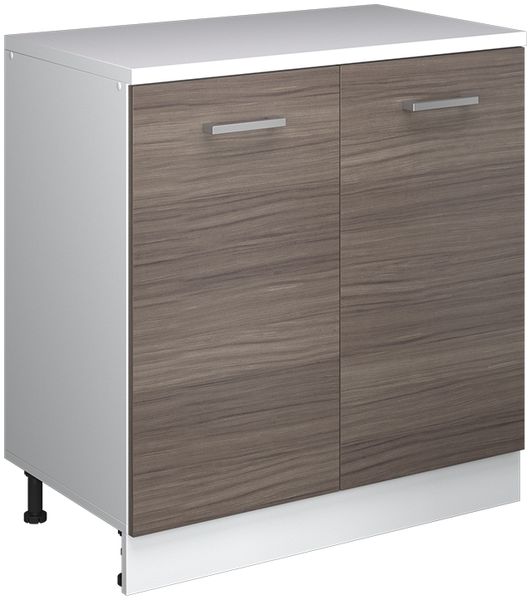 Erweiterungsschrank Rion Edelgrau/Weiß 80x46 cm ohne Schräge mit 2 Türen Vicco