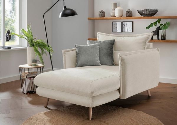 INOSIGN Loveseat Lazio, moderner Sessel mit einer bequemen Polsterung, 2 Stk. Zierkissen