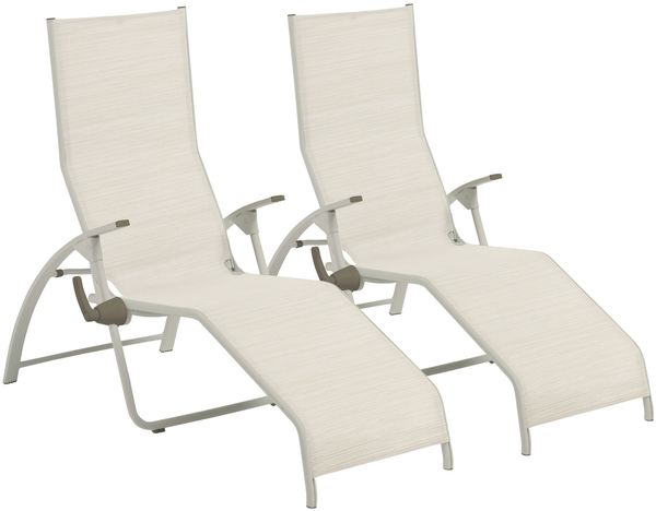 Kettler Tampa Set 2x Bäderliege Creme / Beige Saunaliege Gesundheitsliege