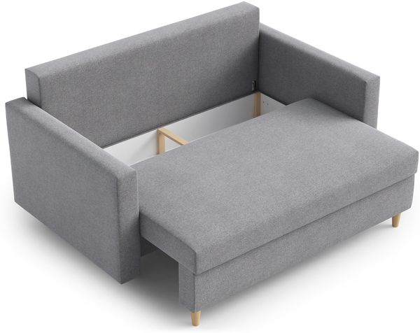 AX LIVING Sofa Modern Shurton 155 cm Grau – Komfortable 2-Sitzer Bild 2