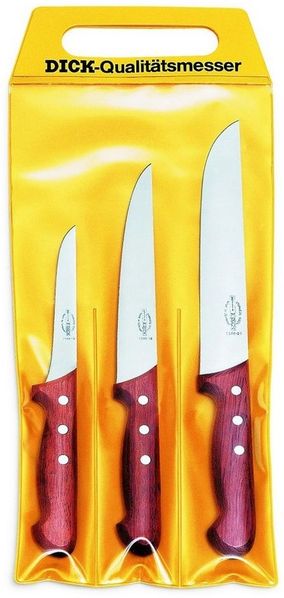 F. DICK Messerblock Messersatz 3-teilig m. Holzriff 8155300