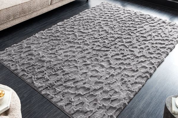 riess-ambiente Designteppich DUNE 230x160cm anthrazit · Kurzflor-Teppich mit Hoch-Tief-Effekt, rechteckig, Höhe: 36 mm, Wohnzimmer · Indoor · 3D-Effekt · Modern · Schlafzimmer