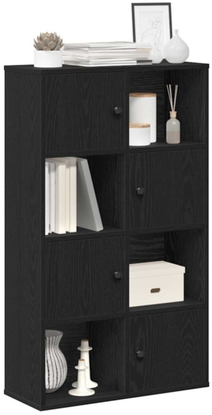 vidaXL Bücherregal Schwarz Eichen-Optik 60x24x101,5 cm Holzwerkstoff 860392