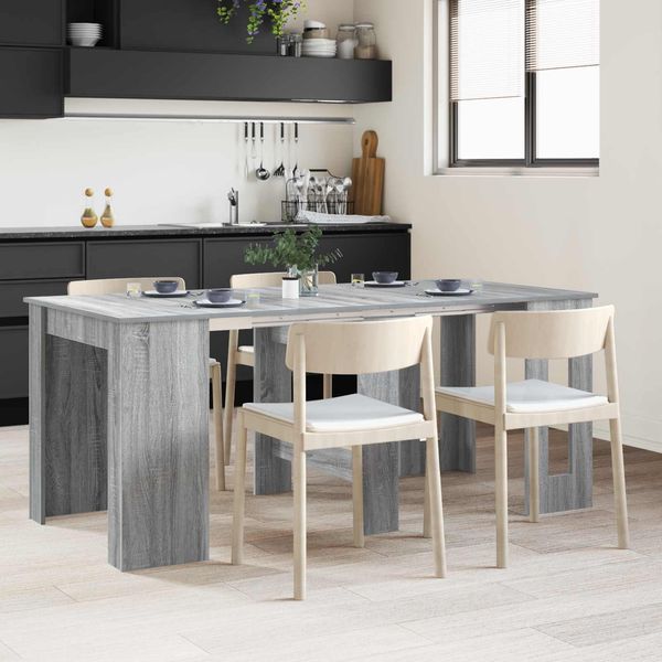 vidaXL Esstisch 180 x 85 x 75 cm Holzwerkstoff Grau Sonoma 3424943