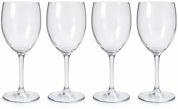 Mach1 Gläser-Set Trinkgläser 4er Set robuste Trinkgläser 290ml für Garten, Camping