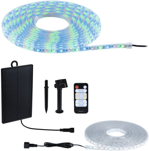 Paulmann 71196 LED Stripe Solar mit Fernbedienung 10m IP44 RGB dimmbar