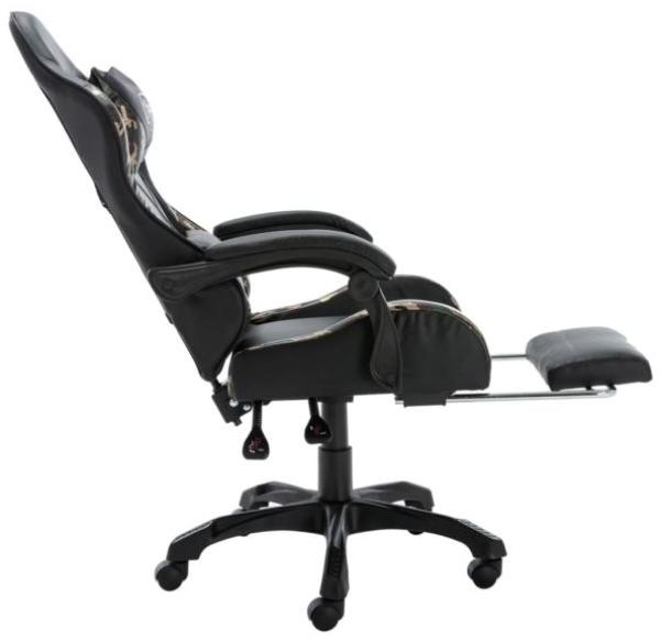 vidaXL Gaming-Stuhl mit Fußstütze Schwarz und Tarnmuster Kunstleder 320096 Bild 6