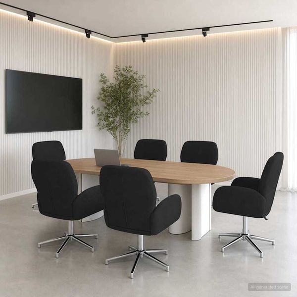 vidaXL Drehstühle 6 Stk. 54 x 58 x 90 cm Schwarz Stoff 3428313