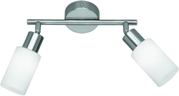 Reality | Trio Deckenspot, Deckenleuchte nickel matt, Glas opal matt