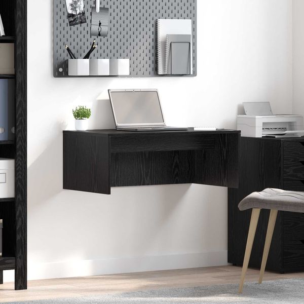 vidaXL Wandtisch Schwarz Eichen-Optik 80 x 45 x 30 cm Holzwerkstoff 891393