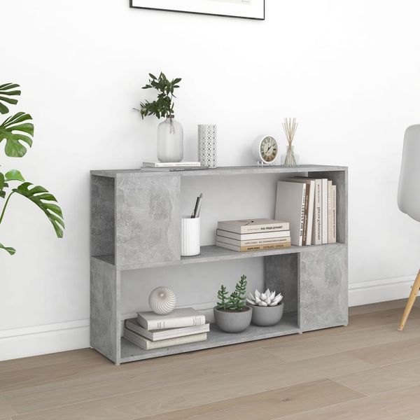 vidaXL Bücherregal Betongrau 100x24x63 cm Holzwerkstoff 809174