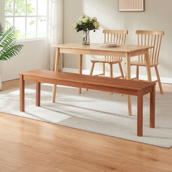 Esszimmerbank aus Holz Trerunulu 160x35x45 cm Walnussoptik [en. casa]