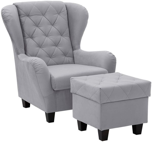 Home affaire Ohrensessel Alexandra, incl. Hocker, mit Steppung, in vielen Farben