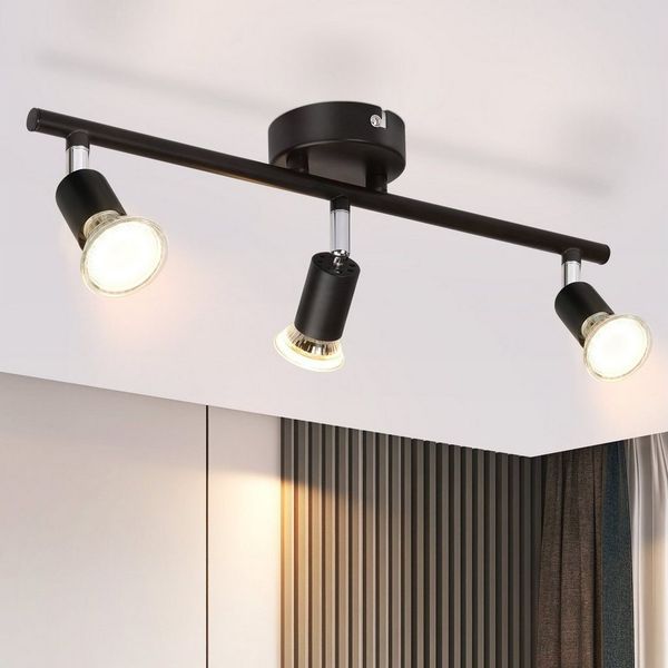 Nettlife Deckenstrahler 1/2/3/4/6 Flammig Wand Modern Deckenleuchte, Schwenkbar 350°, LED wechselbar, Wohnzimmer Schlafzimmer Flur