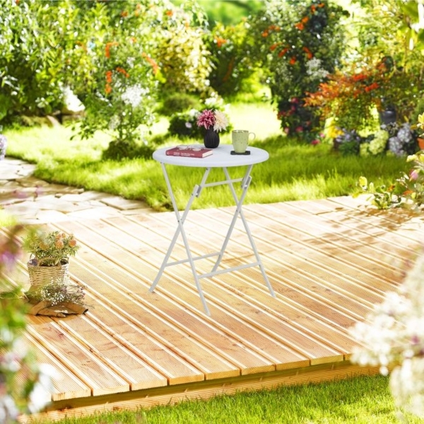 Runder Gartentisch in Rattan-Optik Bild 2