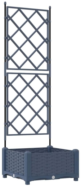 vidaXL Garten-Pflanzgefäß Grau 40 x 40 x 125,5 cm Stahl 42002858