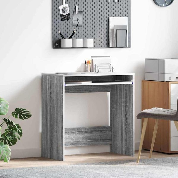 vidaXL Schreibtisch Graues Sonoma 77,5 x 43 x 79 cm Holzwerkstoff 869519