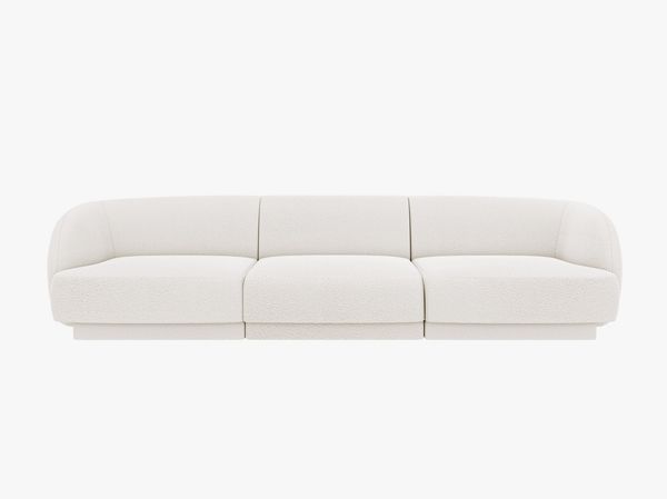 Micadoni Sofa Miley 3-Sitzer Boucle Baloo Weiß Bild 2
