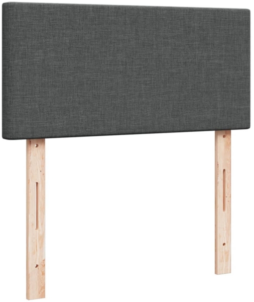 vidaXL Boxspringbett mit Matratze Dunkelgrau 90x200 cm Stoff 3288065 Bild 6
