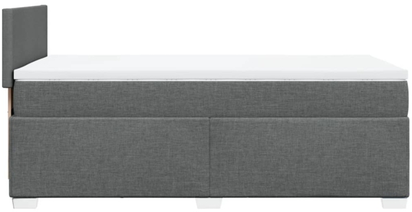 vidaXL Boxspringbett mit Matratze Dunkelgrau 90x200 cm Stoff 3288065 Bild 10