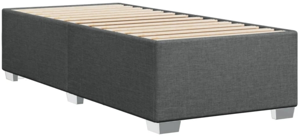 vidaXL Boxspringbett mit Matratze Dunkelgrau 90x200 cm Stoff 3288065 Bild 7