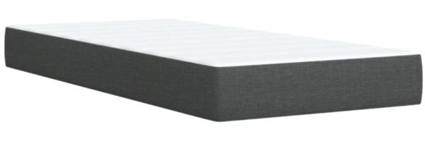 vidaXL Boxspringbett mit Matratze Dunkelgrau 90x200 cm Stoff 3288065 Bild 8