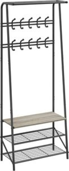 GarveeMore Garderobenständer Garderobenständer Kleiderständer mit Schuhbank,4-in-1 Design Garderobe Bild 6