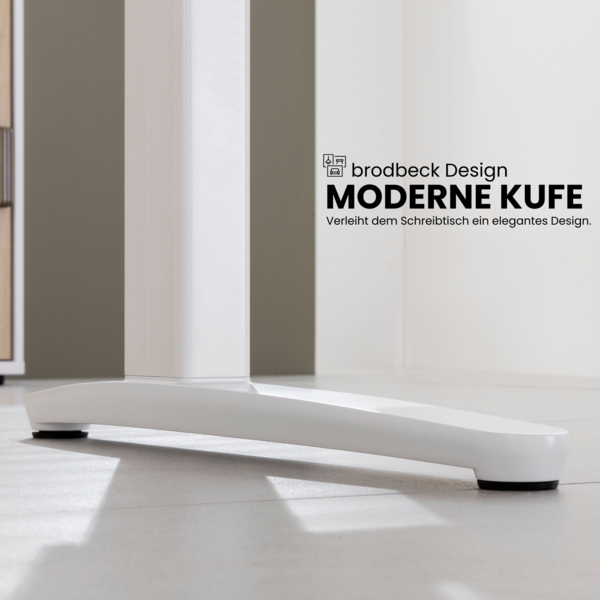 bümö elektrisch höhenverstellbarer Schreibtisch 200x100 cm mit Memory-Steuerung - Design Schreibtisch höhenverstellbar elektrisch, elektrischer Schreibtisch Nussbaum, Gestell graphit/alu, XBHM2E-N-GC Bild 5