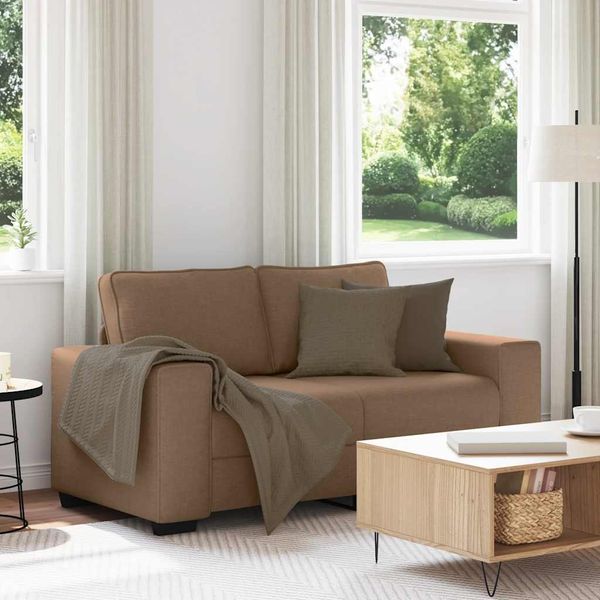 vidaXL 2-Sitzer-Sofa Braun 160x77x82 cm Stoff 4105160