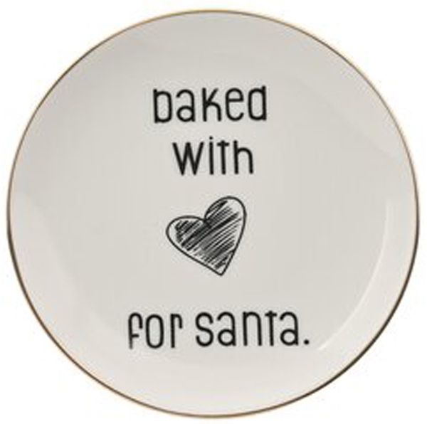 Gift Company Love Plates Deko-Teller Porzellan Baked with. rund weiß