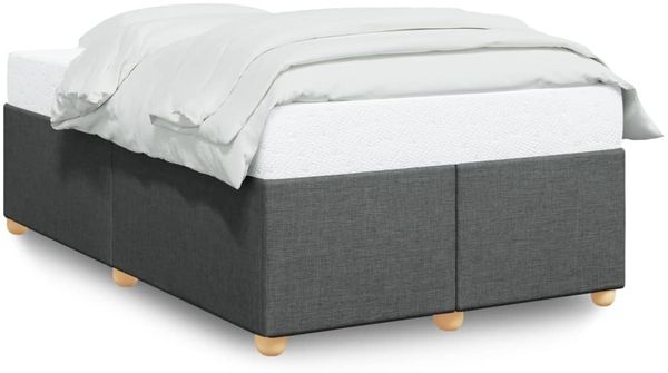 Einzelbettgestell Design für Erwachsene ohne Matratze Dunkelgrau 120x200 cm Stoff d4626e