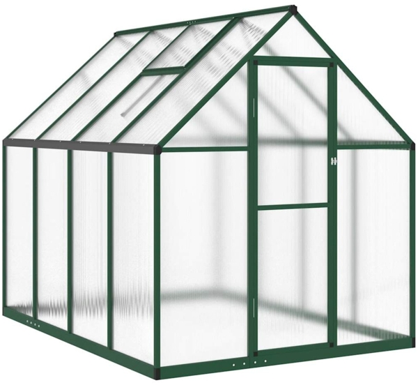 vidaXL Gewächshaus mit Fundamentrahmen Grün 224x169x195 cm Aluminimum 4005835