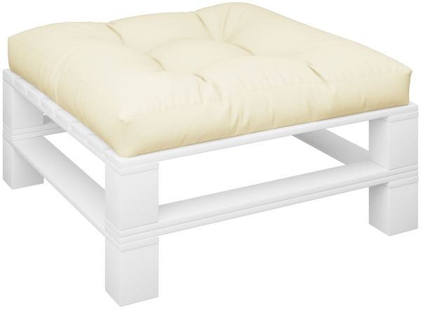 vidaXL Palettenkissen Creme 80x80x12 cm Stoff 360493 Bild 3