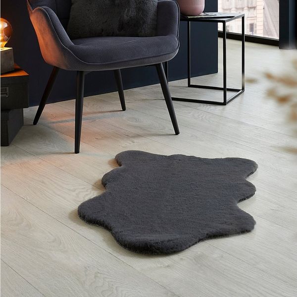 OTTO home Fellteppich Lugano, fellförmig, Höhe: 30 mm, Kunstfell, Uni Farben, weich & kuschelig, auch als 2er Set erhältlich