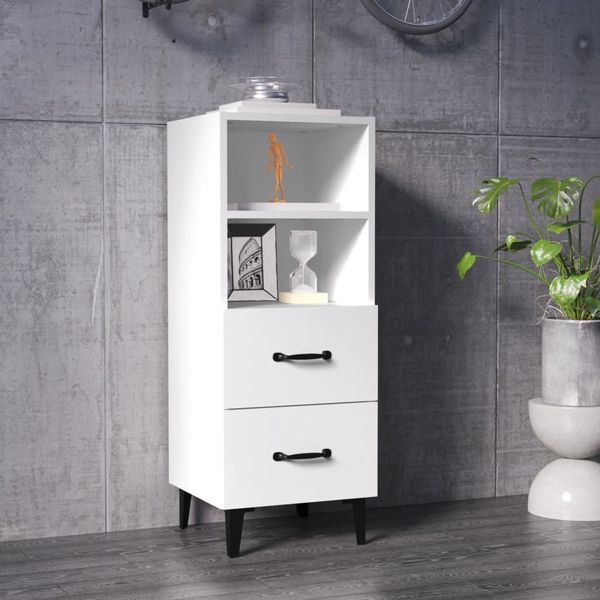 Sideboard Weiß 34,5 x 34 x 90 cm Holzwerkstoff [812366]