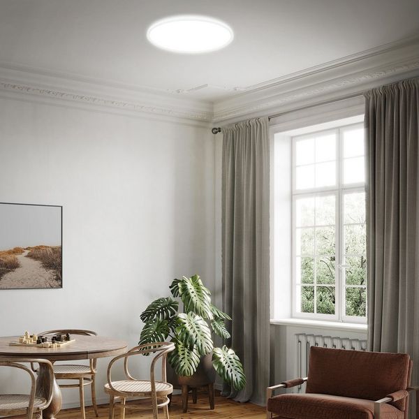 Briloner LED Panel Slim Ø 48 cm, schwarz, utraflach CCT