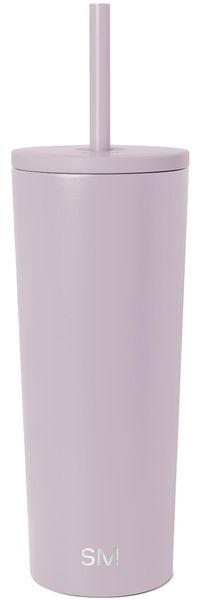 Simple Modern Thermobecher mit Strohhalm und Deckel | Trinkbecher mit Henkel Wiederverwendbare Edelstahl | Geschenke für Frauen und Männer | Classic | 710ml | Lavender Mist