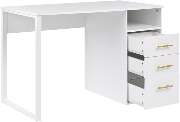 Schreibtisch ZERLAY Weiß 120 cm 60 cm Bild 4