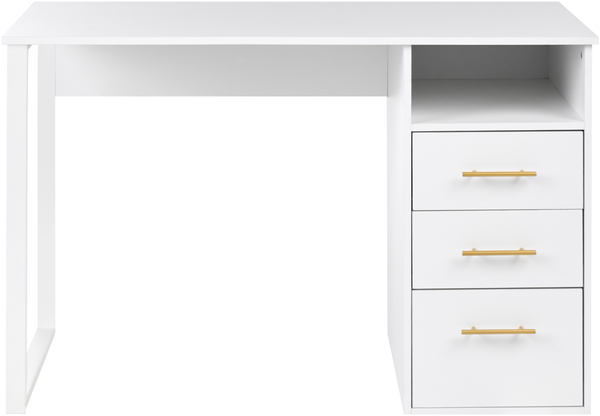 Schreibtisch ZERLAY Weiß 120 cm 60 cm Bild 5