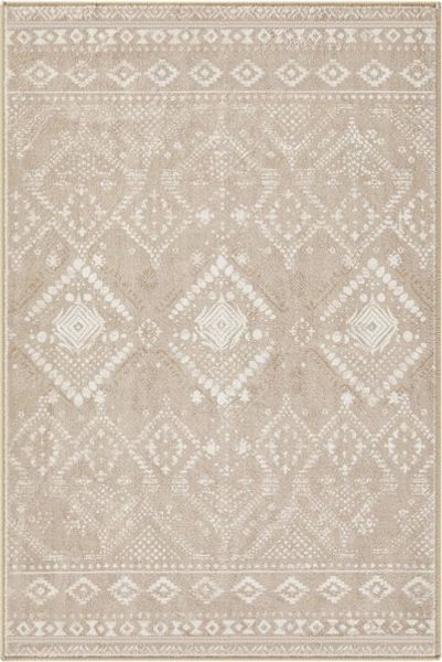 Songmics HOME Teppich, 80x150 cm, Wohnzimmerteppich, Rutschfester Teppich, Kurzflor, flauschig, Dekoration, für Wohnzimmer, Schlafzimmer, maschinenwaschbar, Boho-Stil, cappuccinobeige Bild 4